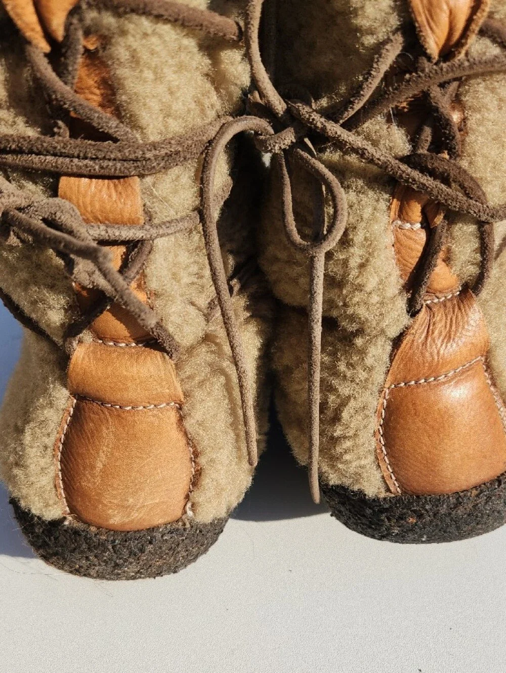 Free People Tan Shearling Winter Boots EU 40 MADE IN ITALY